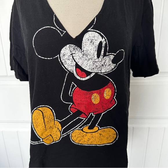 Black Mickey Mouse Cut Out Shirt - Picture 2 of 6